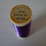 Metallic Thread Fil Au Chinois 40 Violet 155